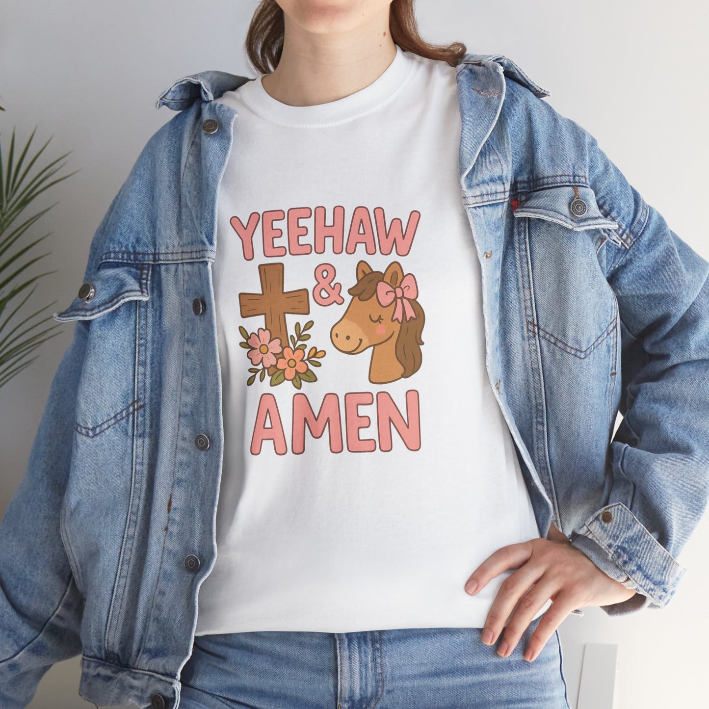 Yeehaw & Amen Horse Cross Tee