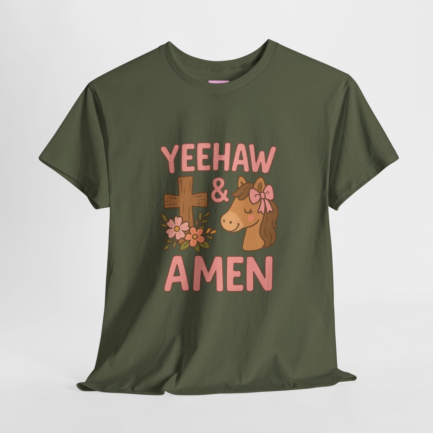 Yeehaw & Amen Horse Cross Tee