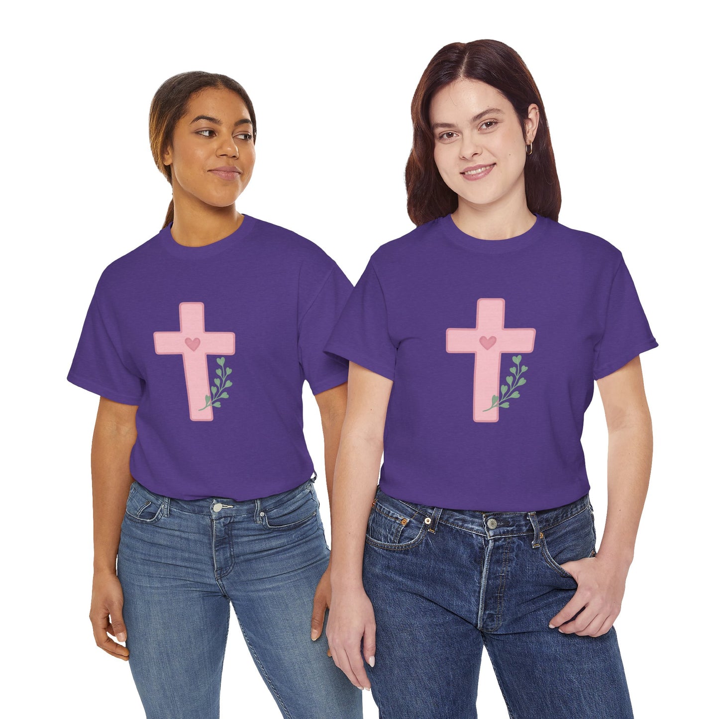 Cross Olive Branch Heart Tee
