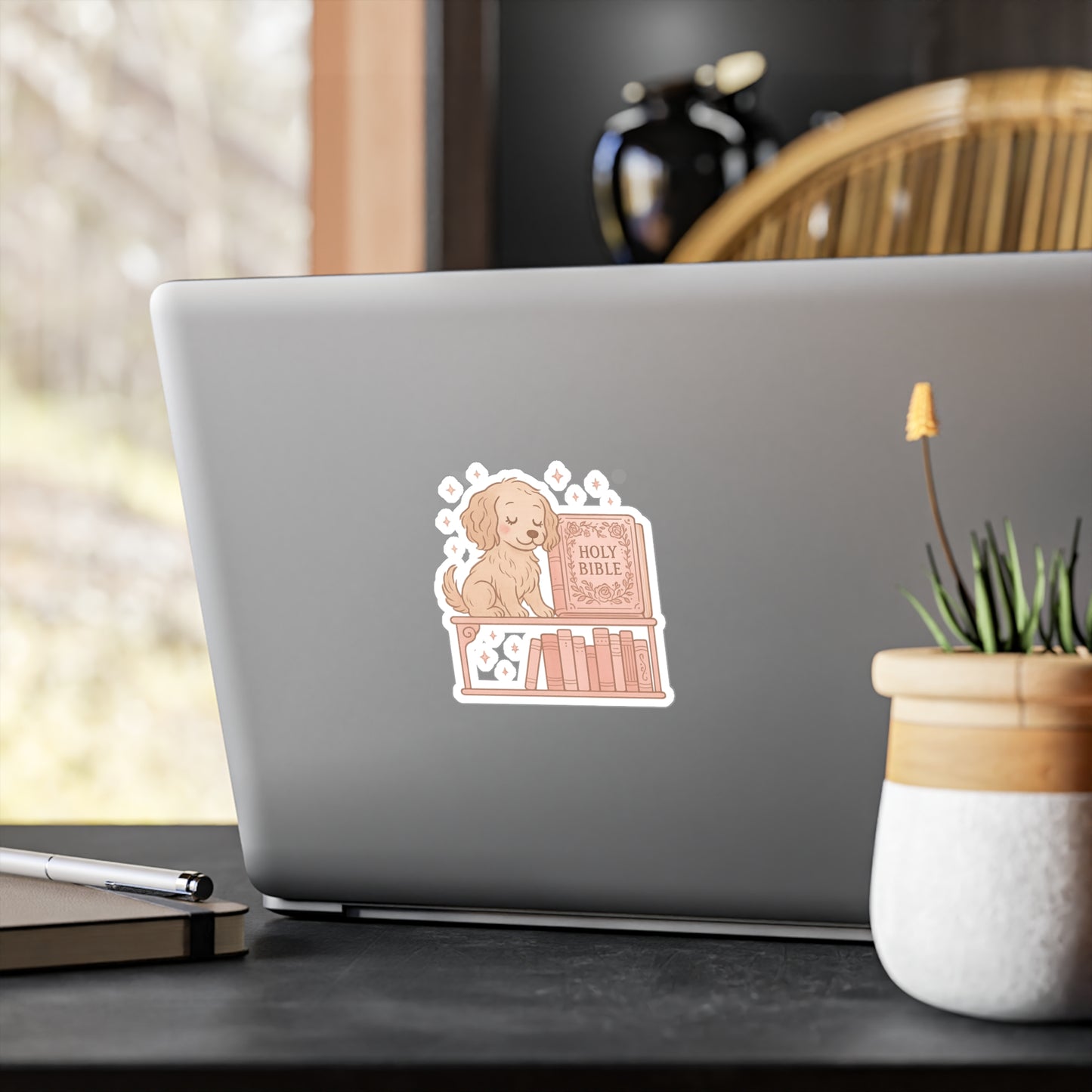 Faithful Pup Bible Vinyl Decal