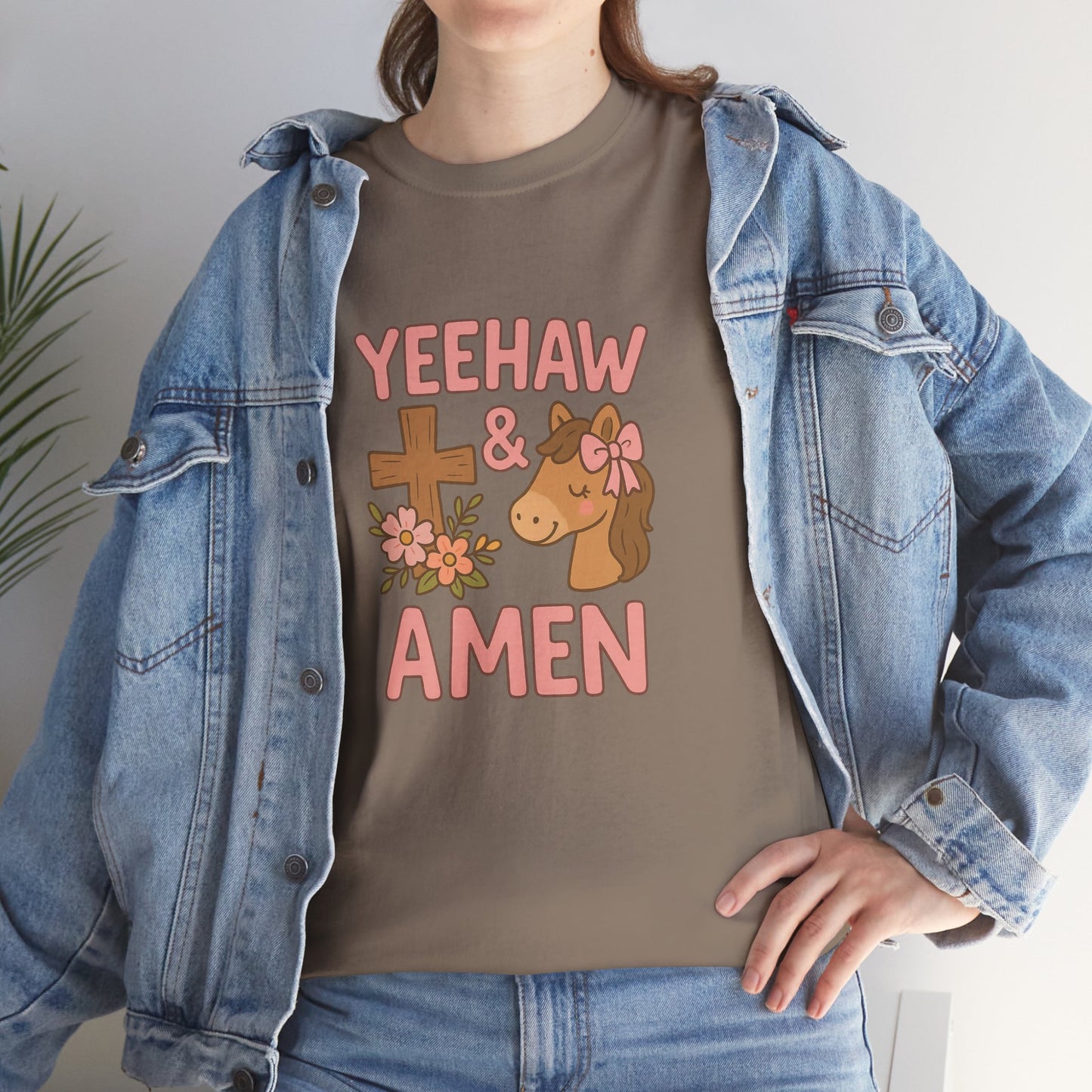 Yeehaw & Amen Horse Cross Tee