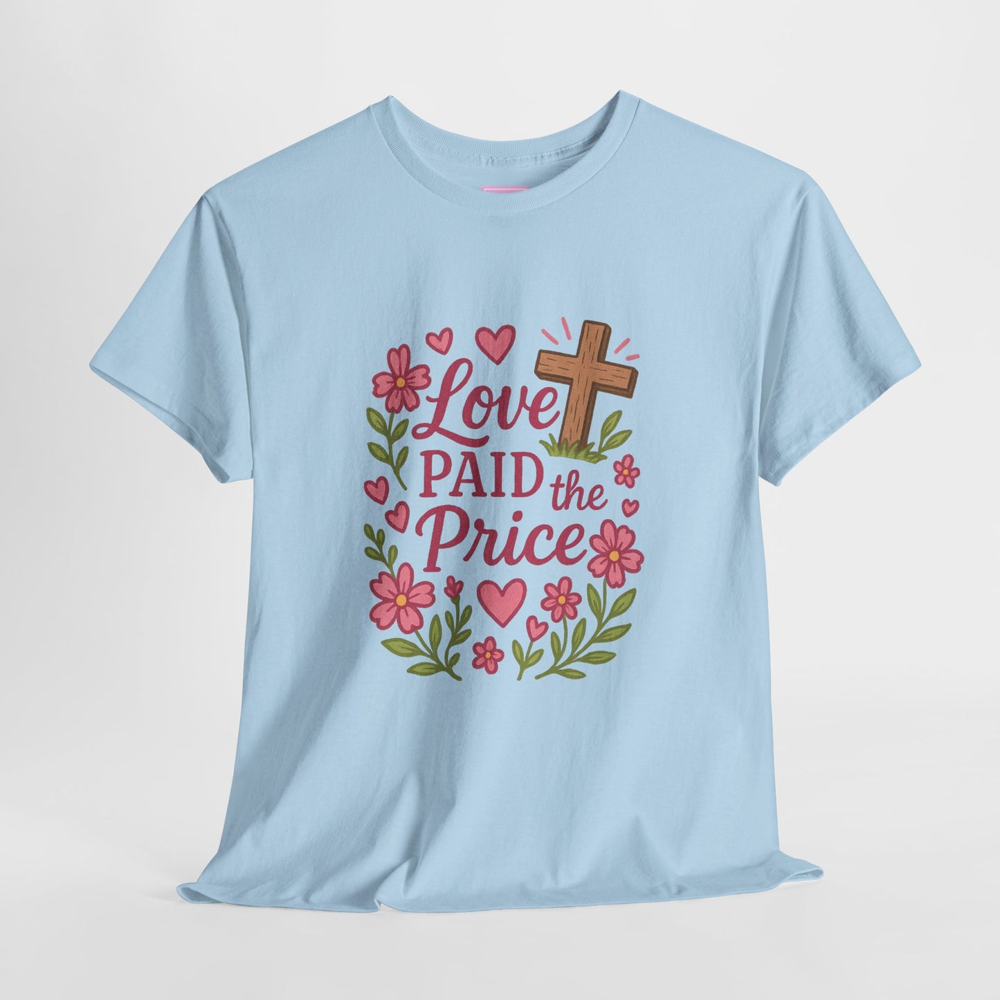 Love Paid the Price Floral Cross Tee