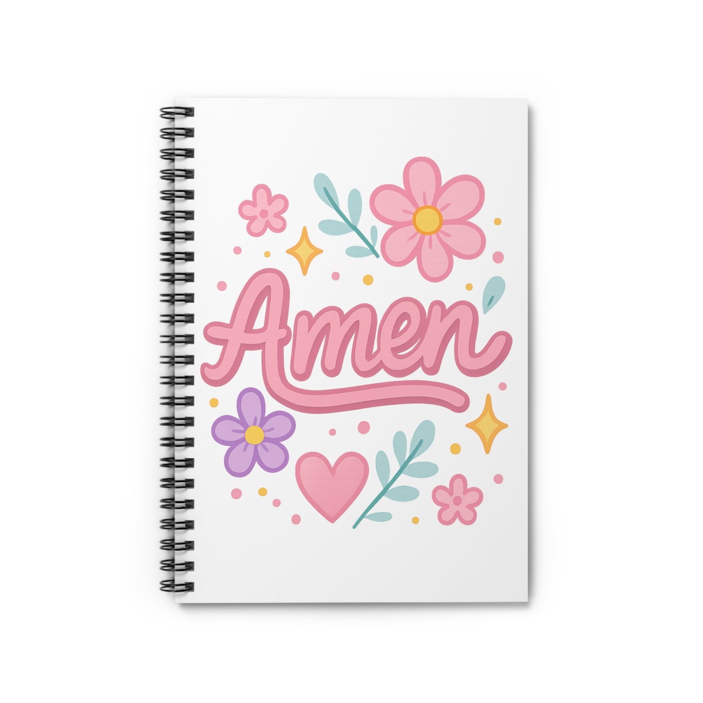 Amen Floral Star Spiral Notebook