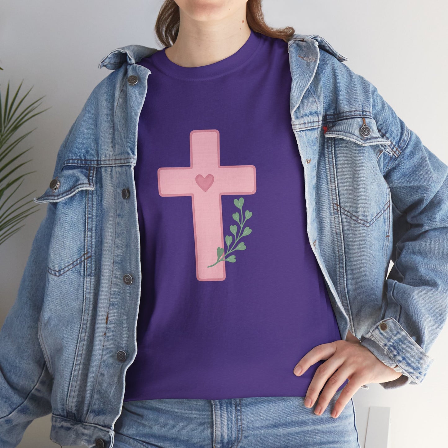 Cross Olive Branch Heart Tee