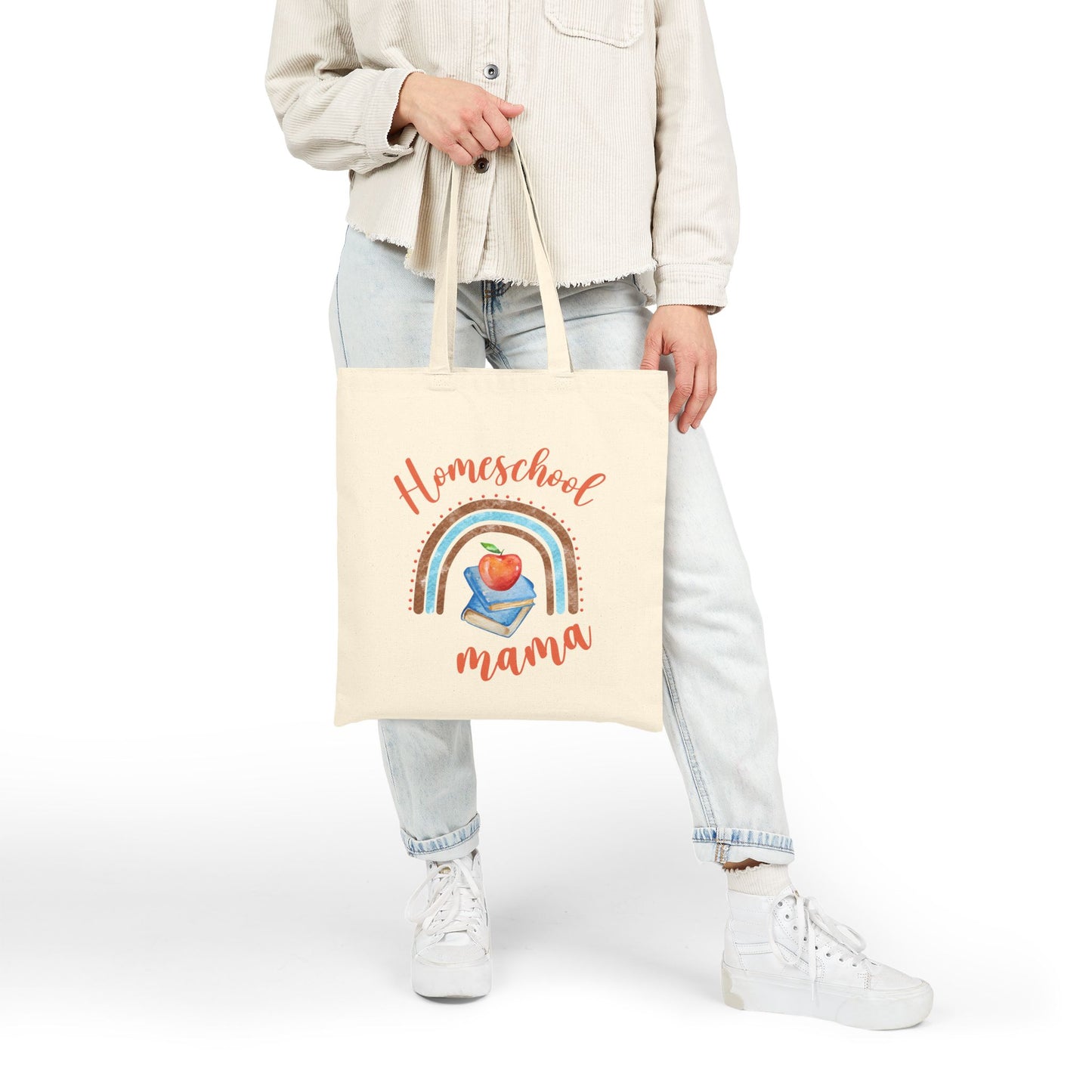Homeschool Mama Rainbow Tote Bag
