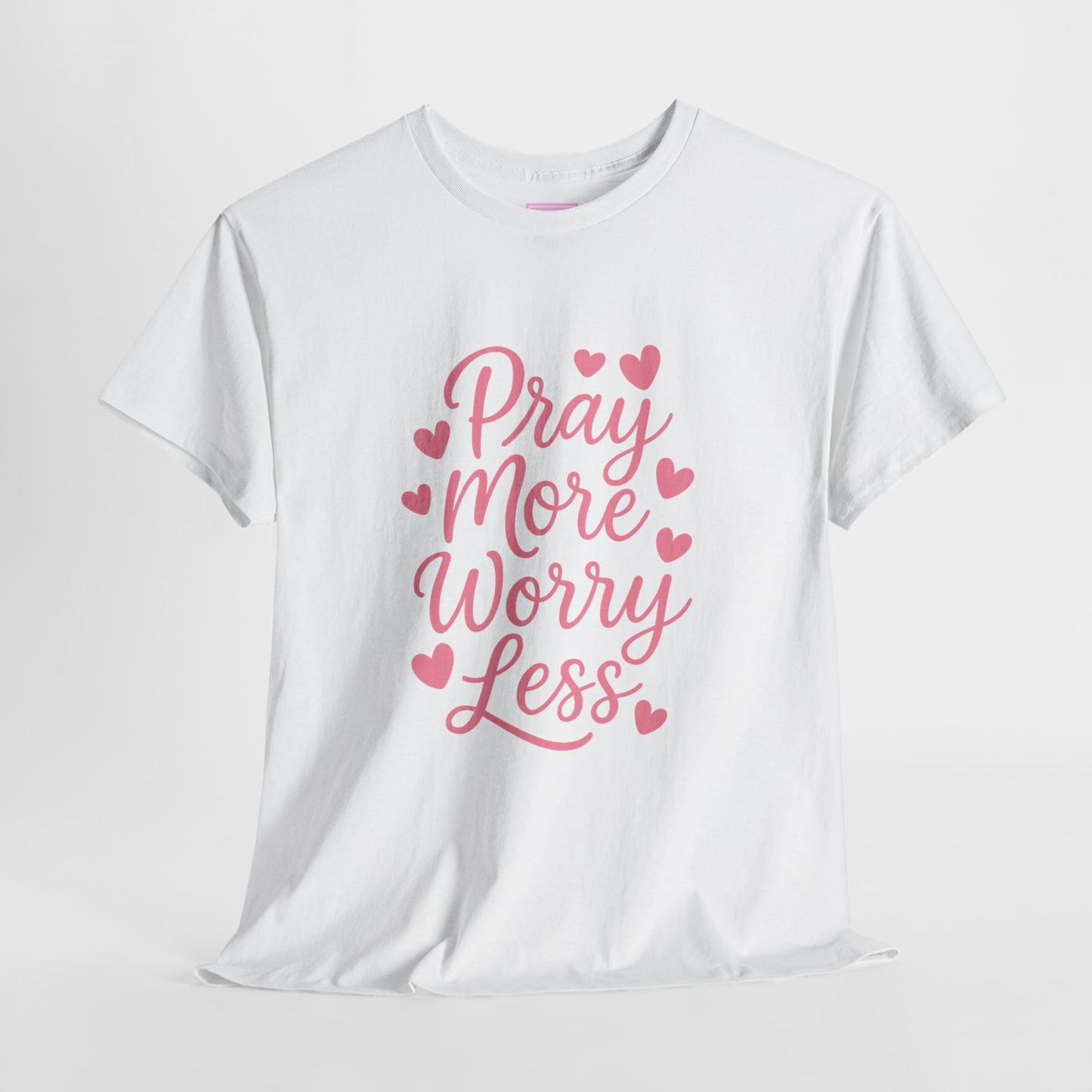 Pray More Worry Less Heart Tee