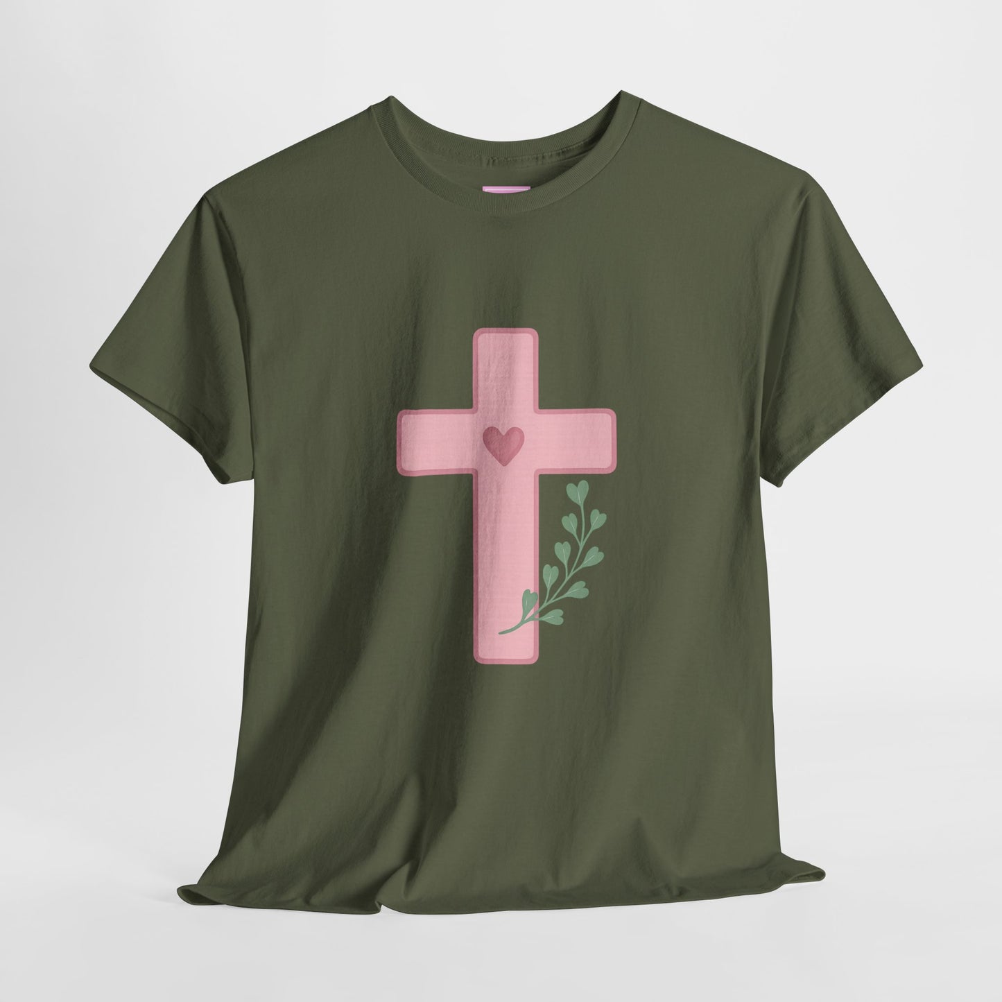 Cross Olive Branch Heart Tee