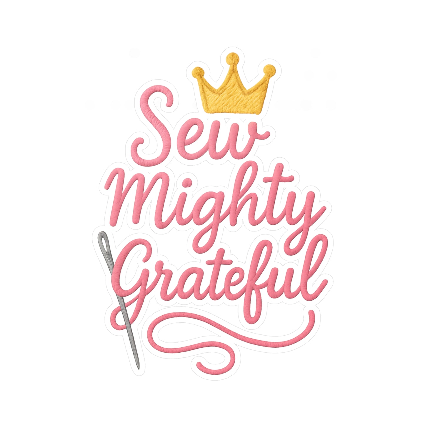 Sew Mighty Grateful 1 Vinyl Decal