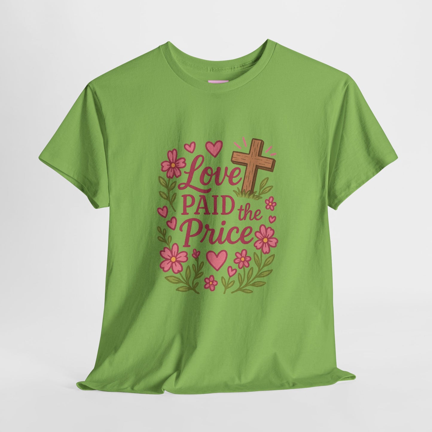 Love Paid the Price Floral Cross Tee