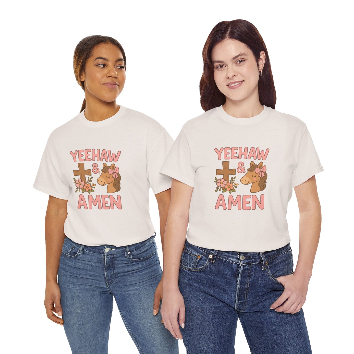 Yeehaw & Amen Horse Cross Tee