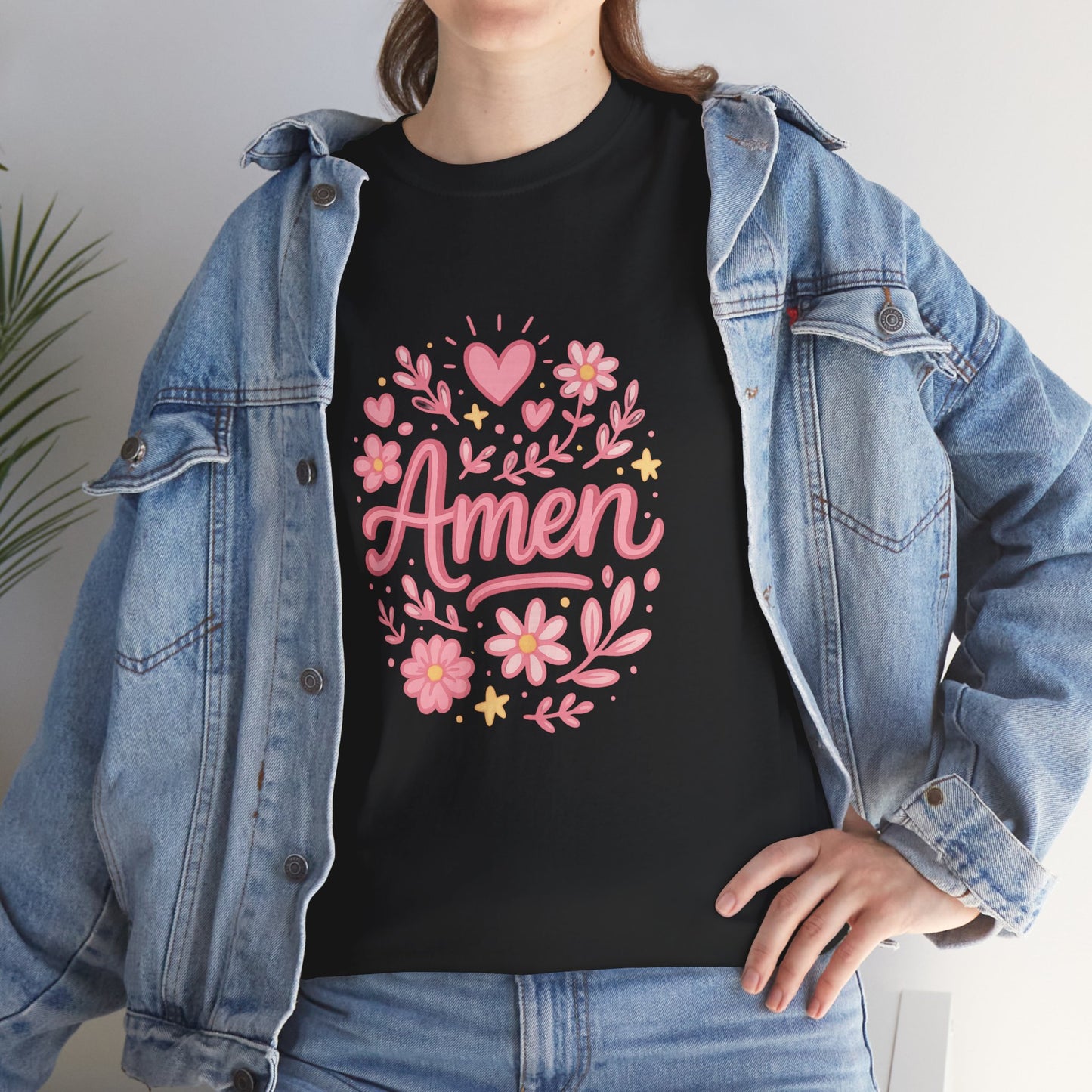 Amen Pink Floral Tee