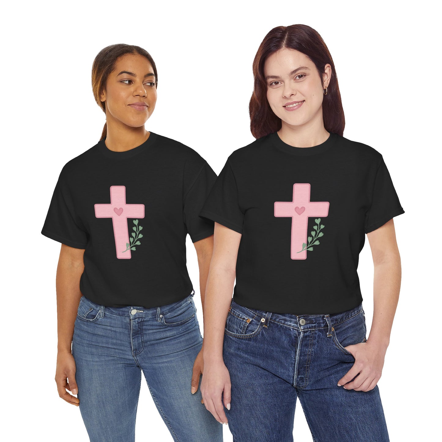 Cross Olive Branch Heart Tee