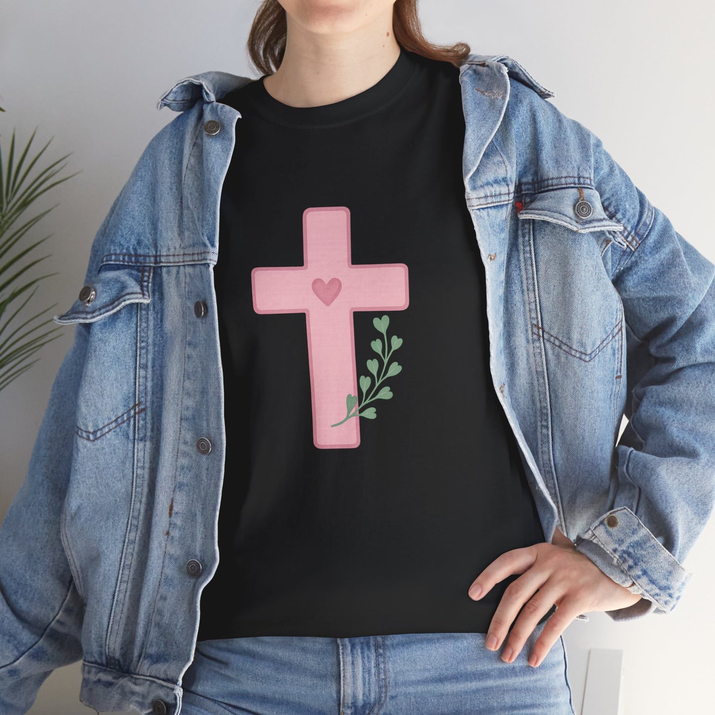 Cross Olive Branch Heart Tee