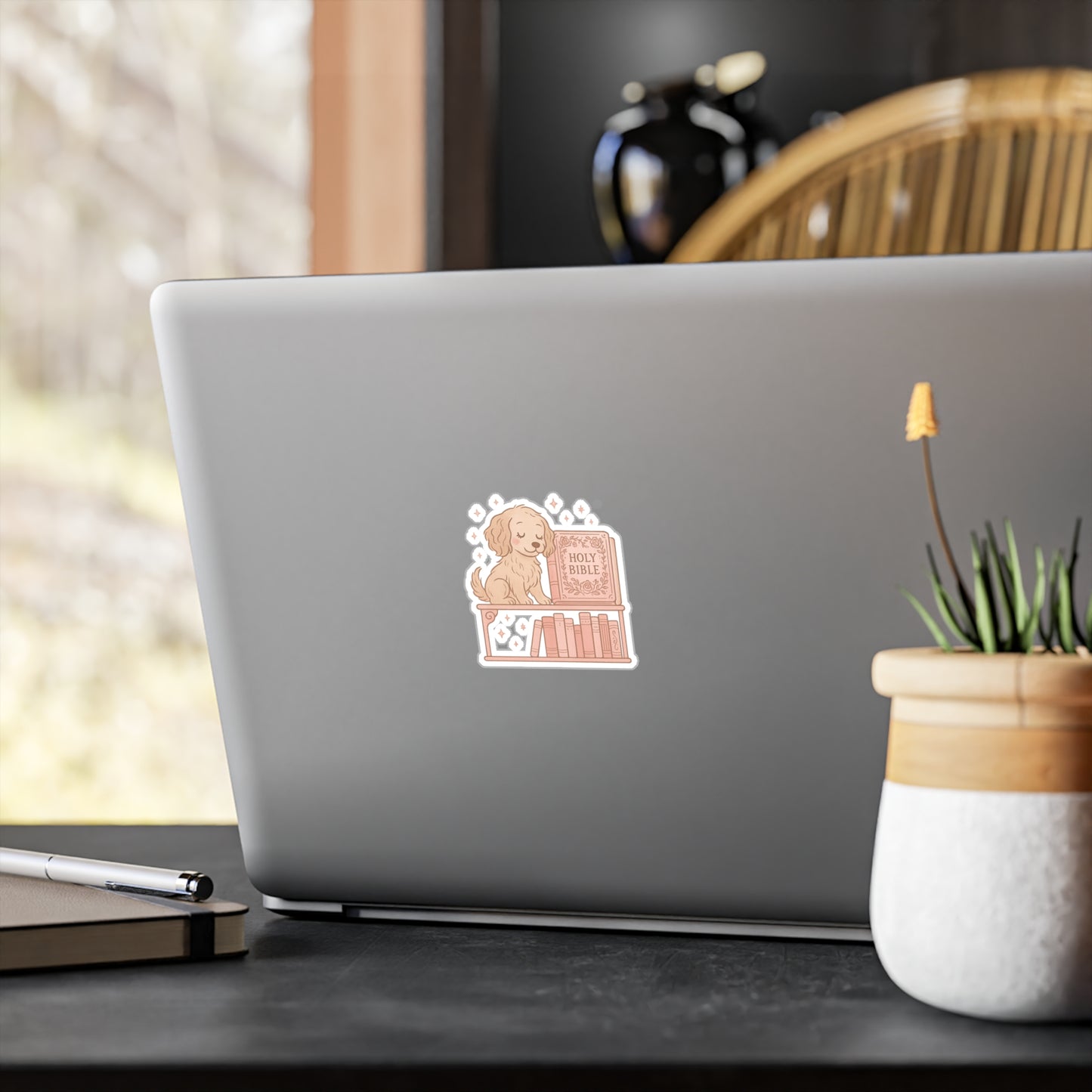 Faithful Pup Bible Vinyl Decal