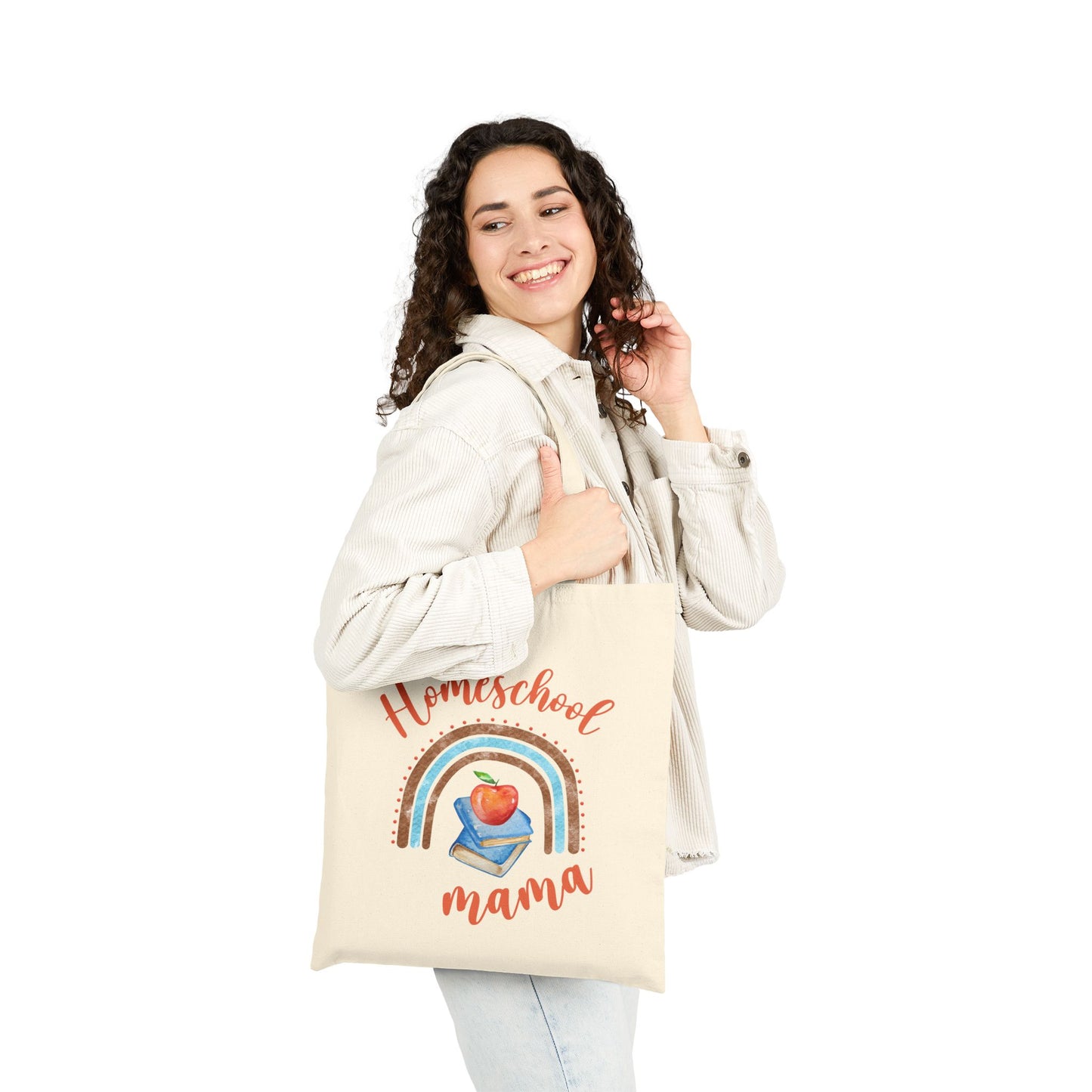 Homeschool Mama Rainbow Tote Bag