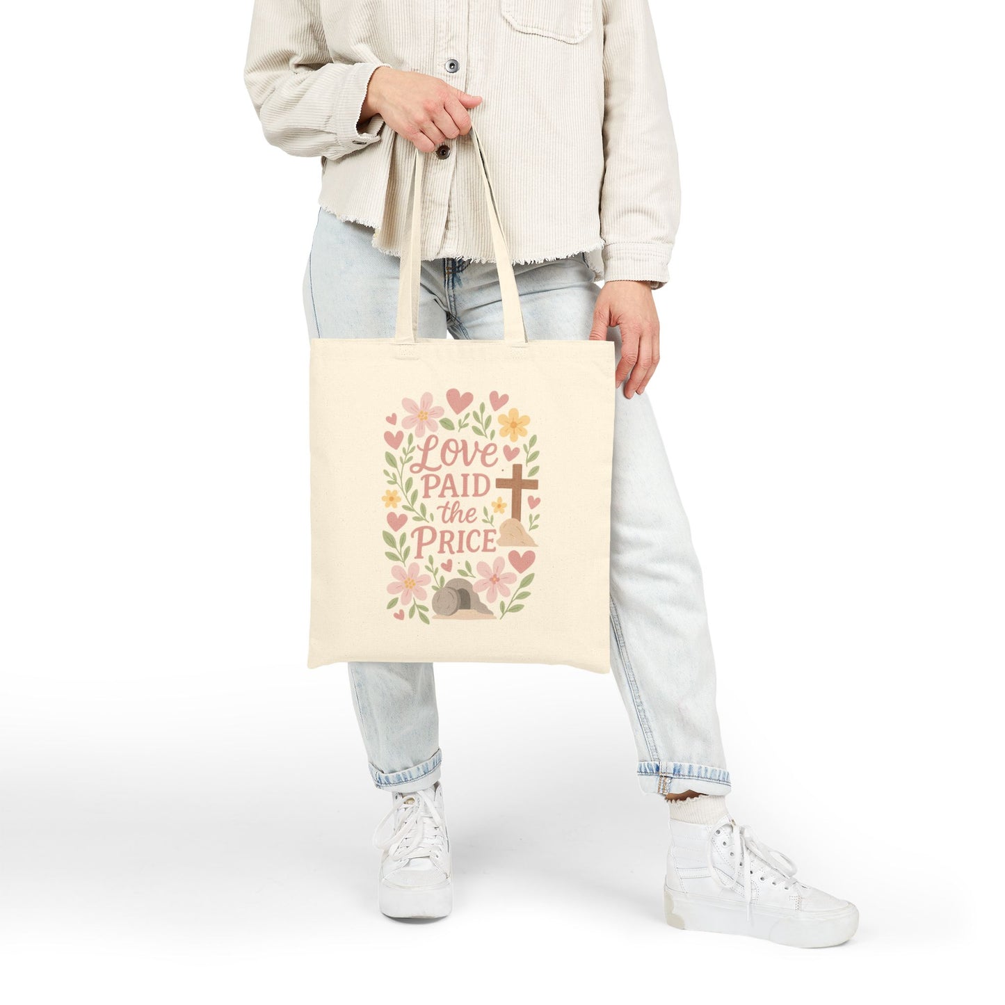 Love Paid the Price Cross Tote Bag