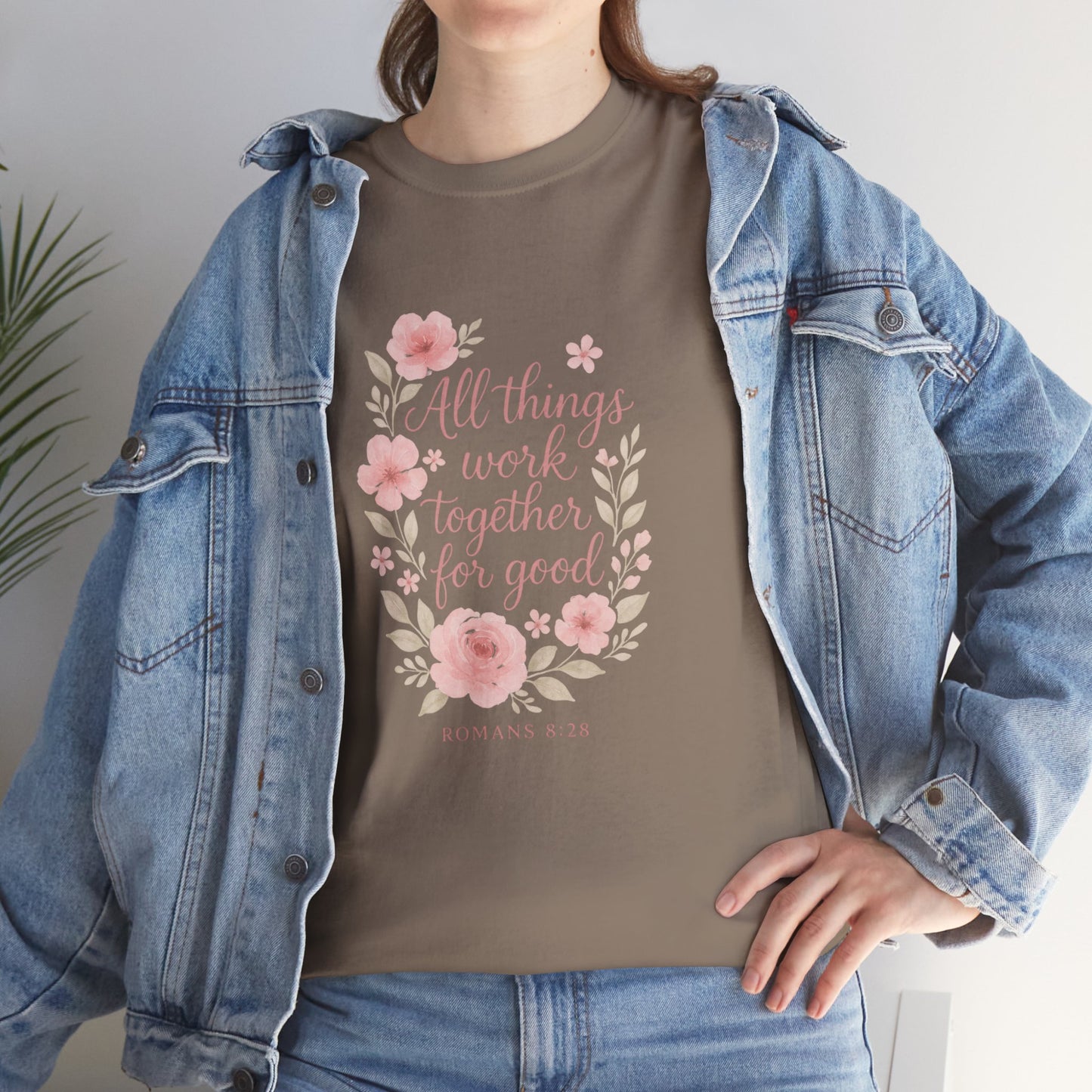 All Things Work Together for Good Floral Tee