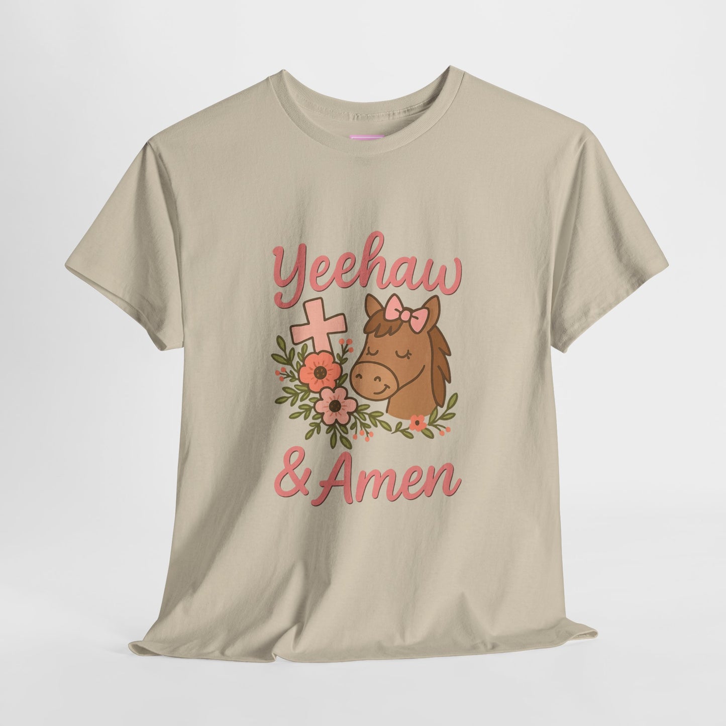 Yeehaw & Amen Floral Cross Tee