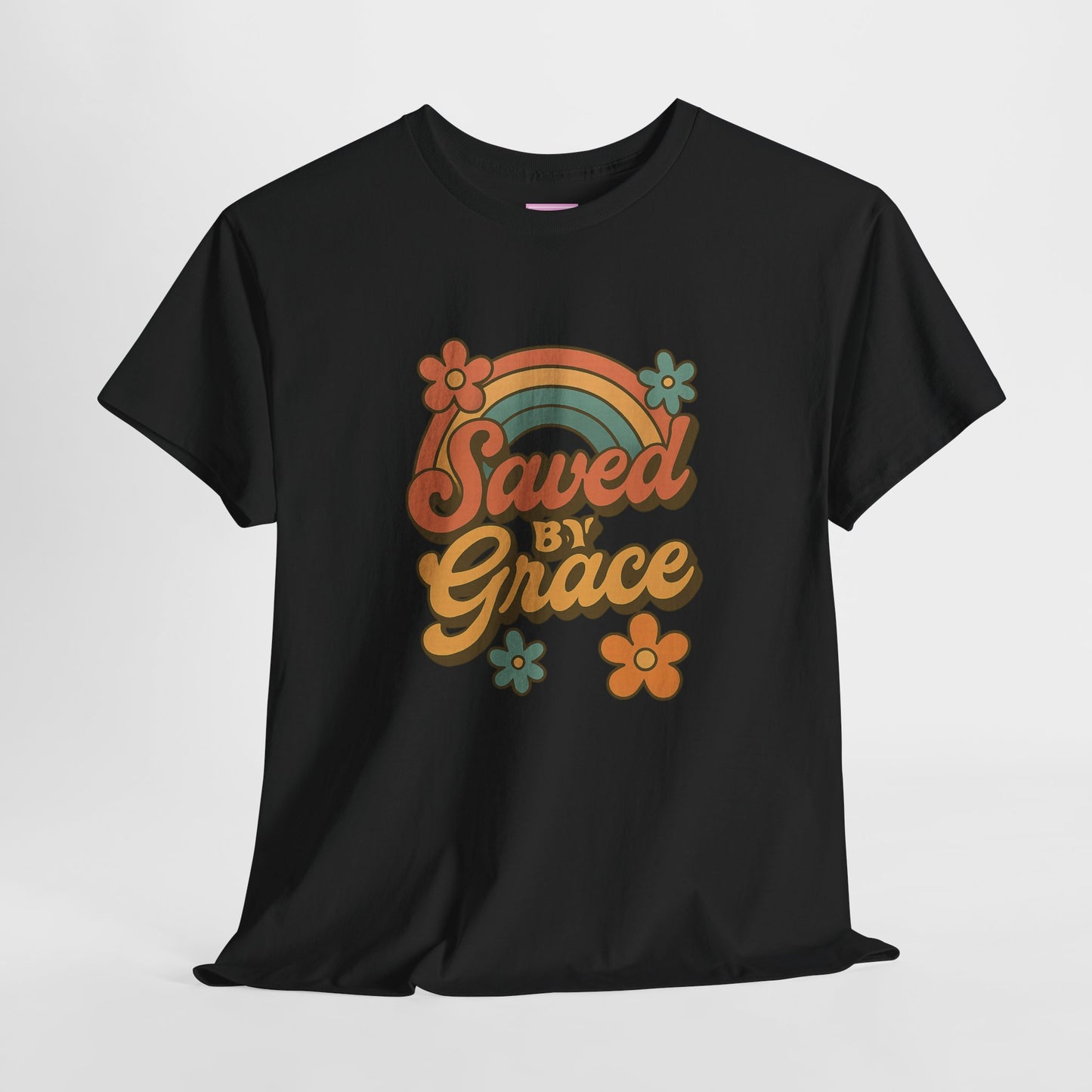 Saved by Grace Vintage Rainbow Tee