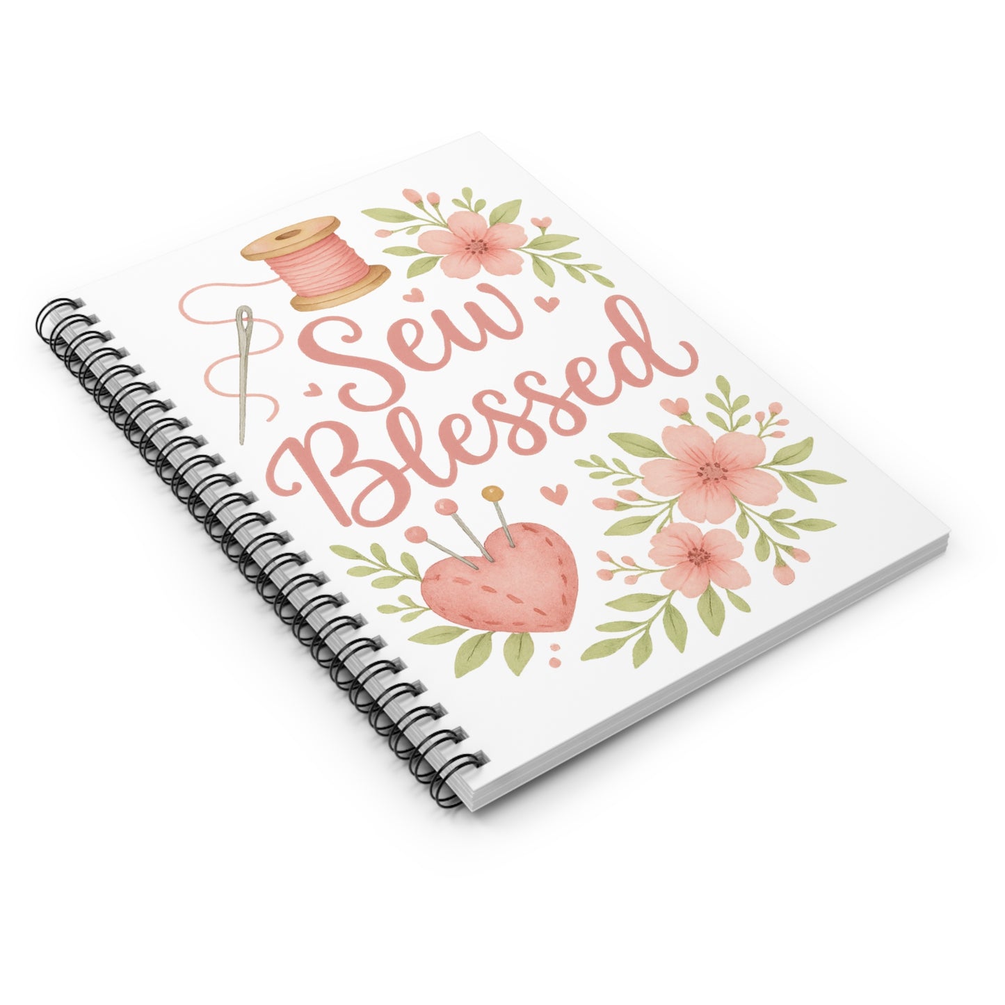Sew Blessed Floral Spiral Notebook