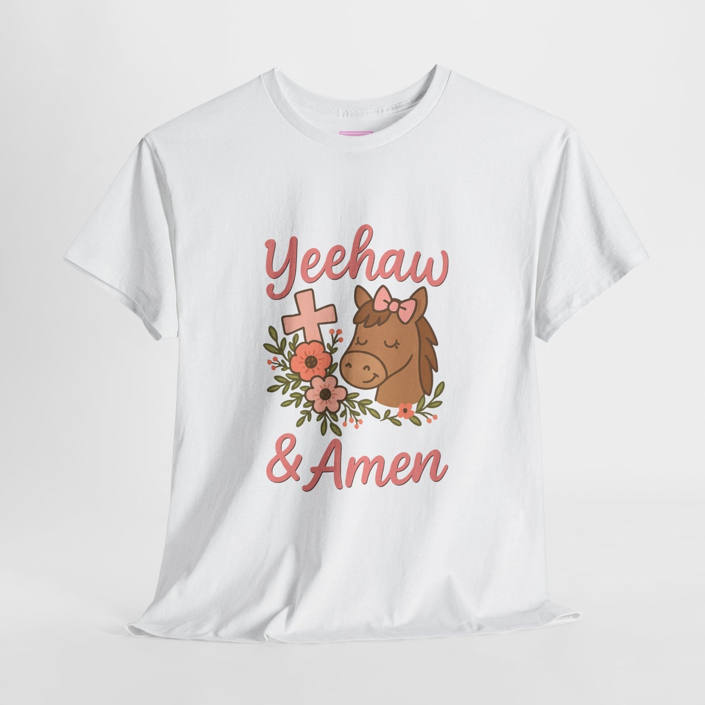 Yeehaw & Amen Floral Cross Tee