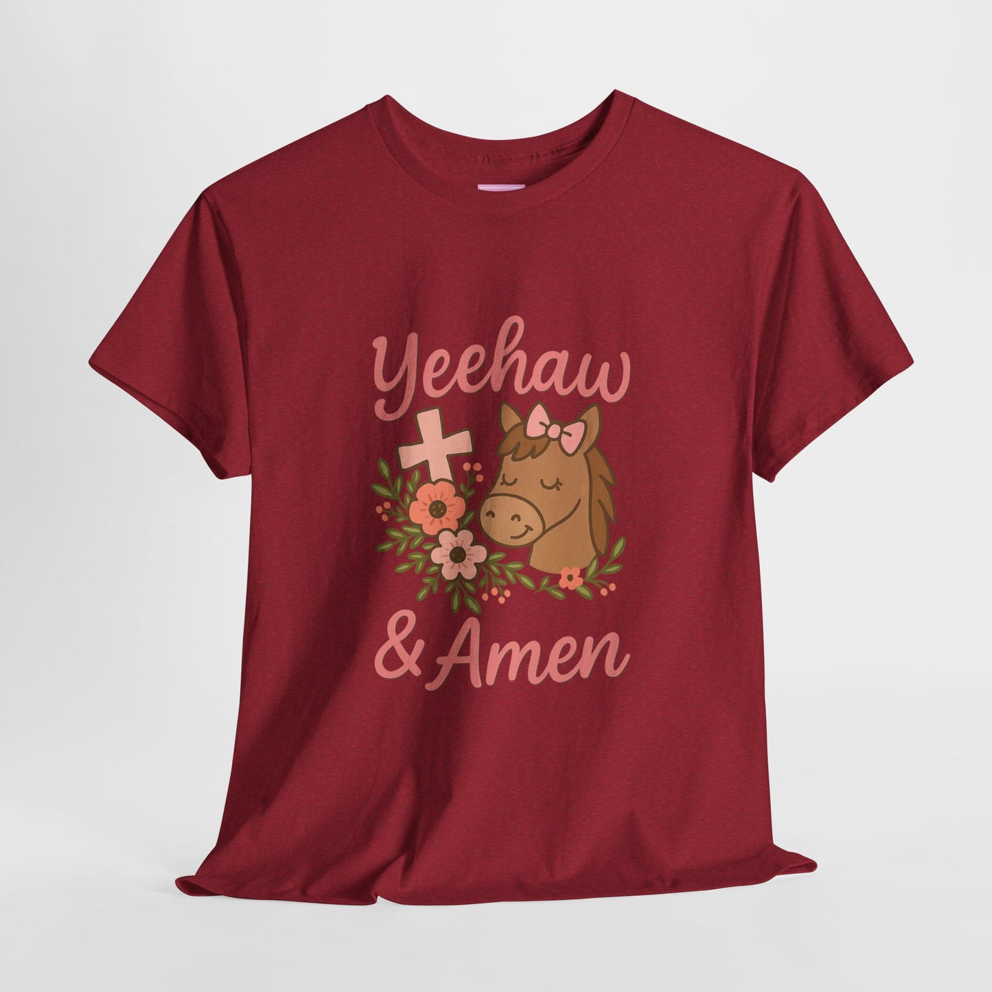 Yeehaw & Amen Floral Cross Tee