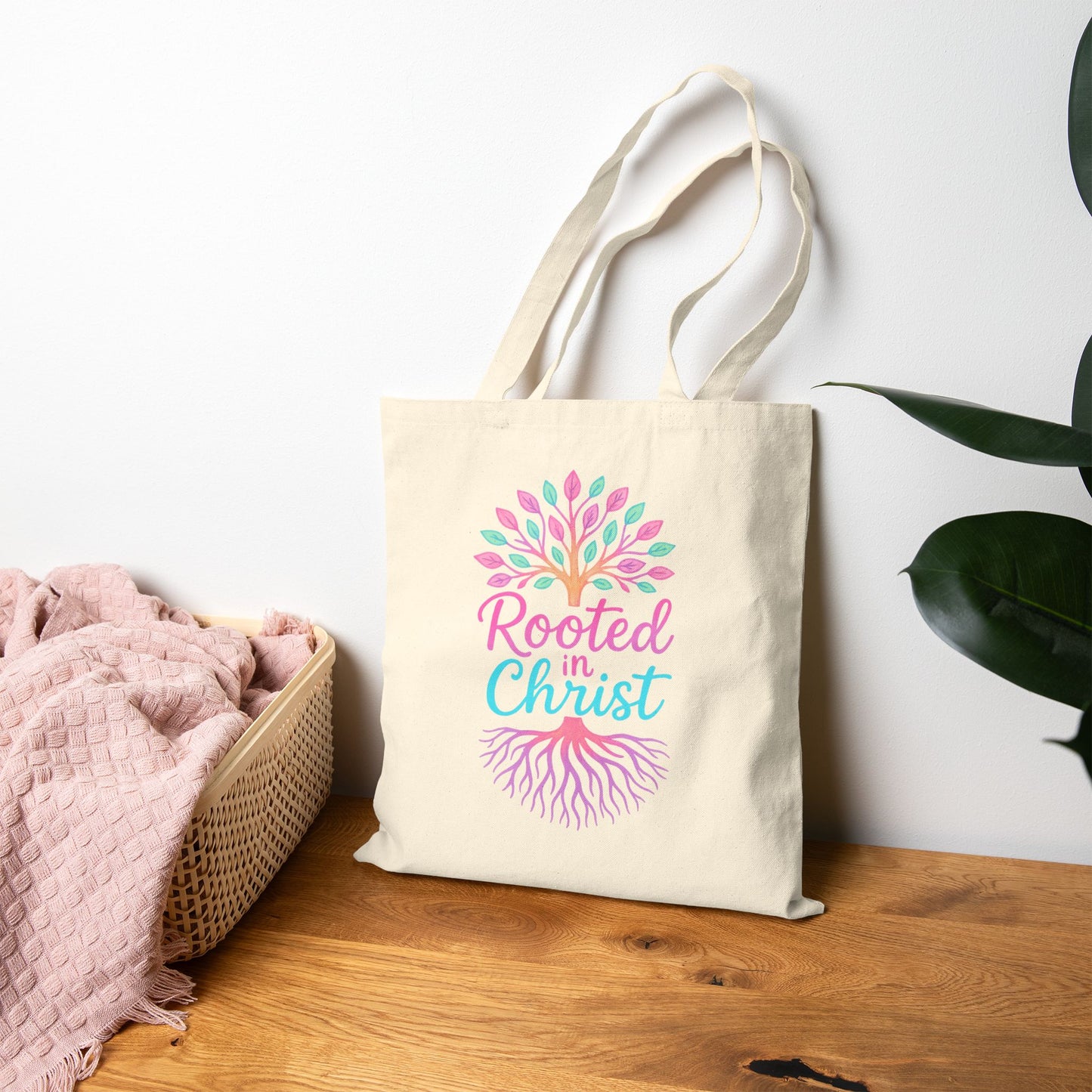 Rooted in Christ Tote Bag