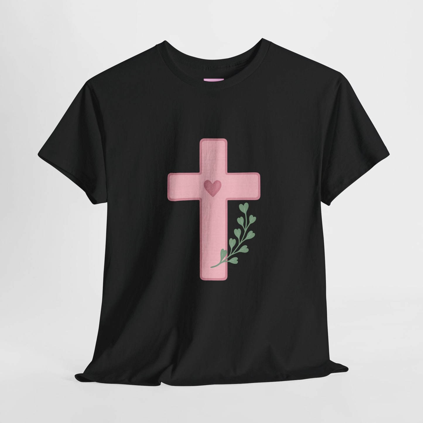 Cross Olive Branch Heart Tee