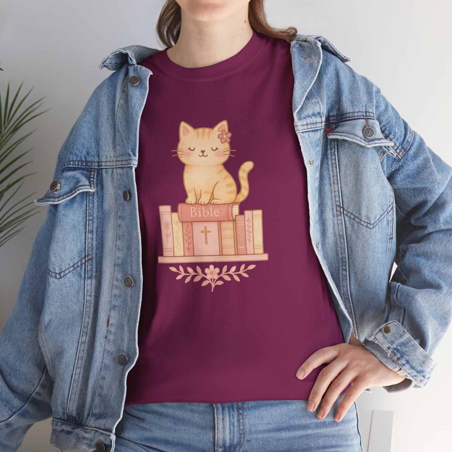 Cute Cat & Bible Lover Tee