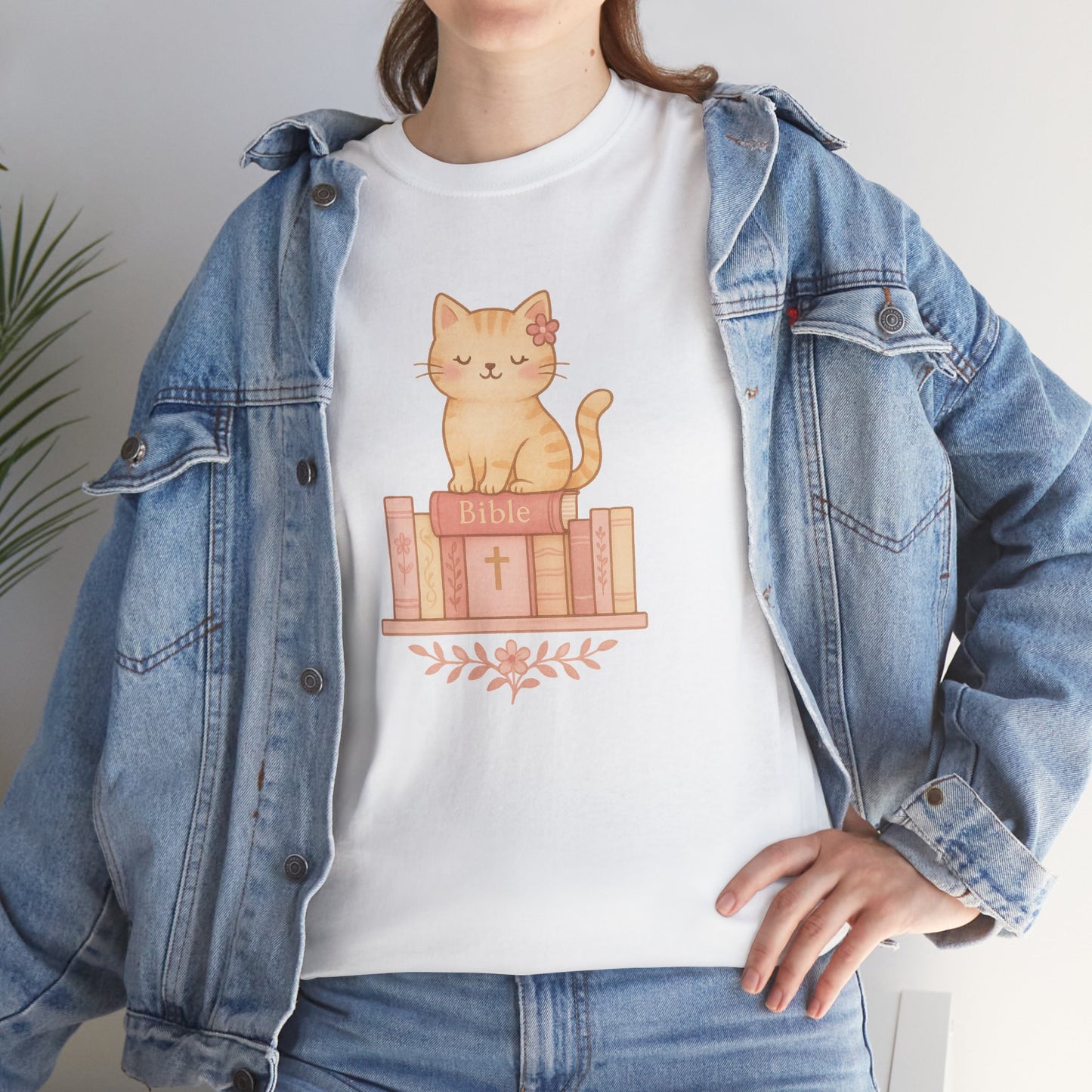 Cute Cat & Bible Lover Tee