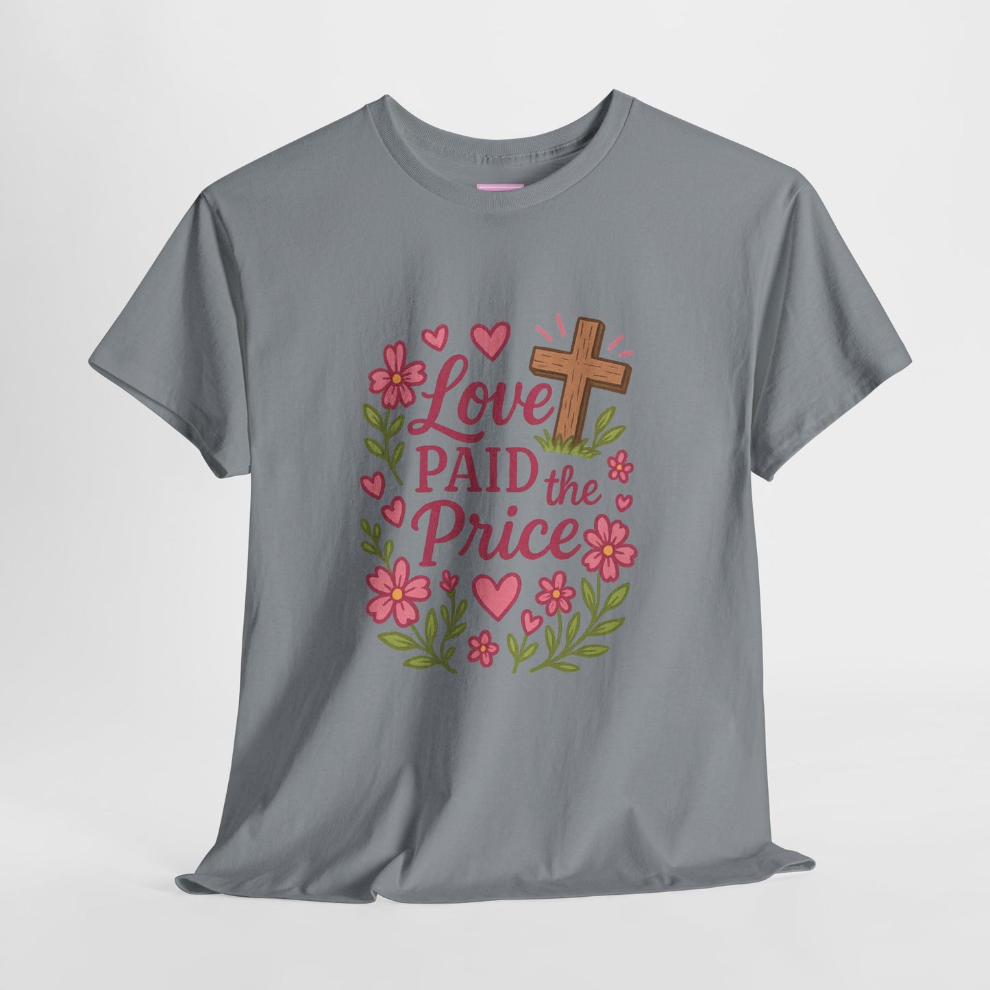 Love Paid the Price Floral Cross Tee