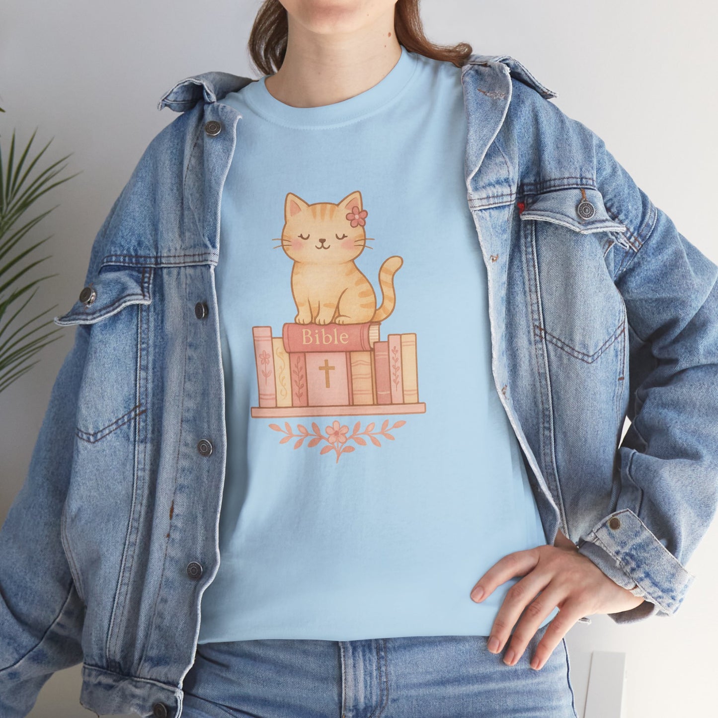 Cute Cat & Bible Lover Tee
