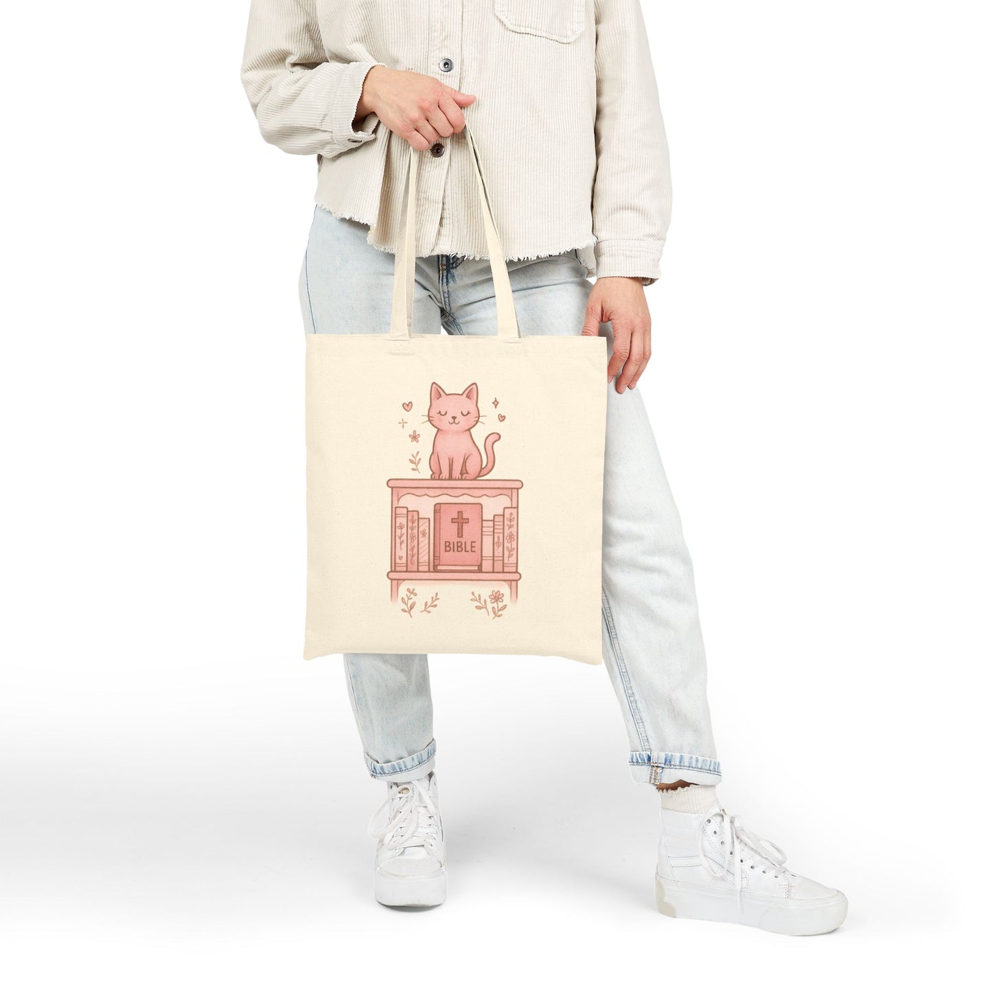 Cute Cat Bible Tote Bag