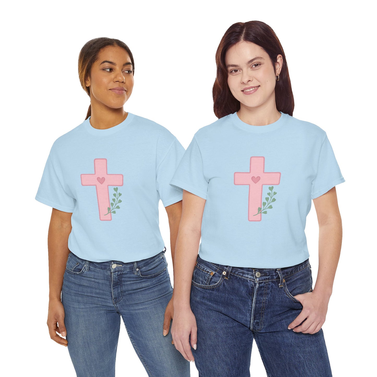 Cross Olive Branch Heart Tee
