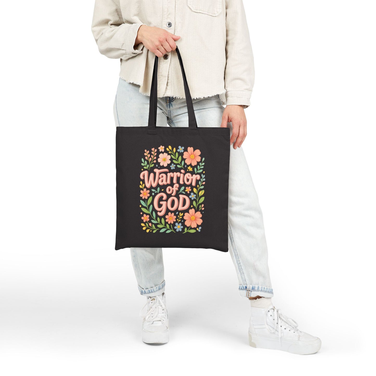 Warrior of God Cotton Tote Bag