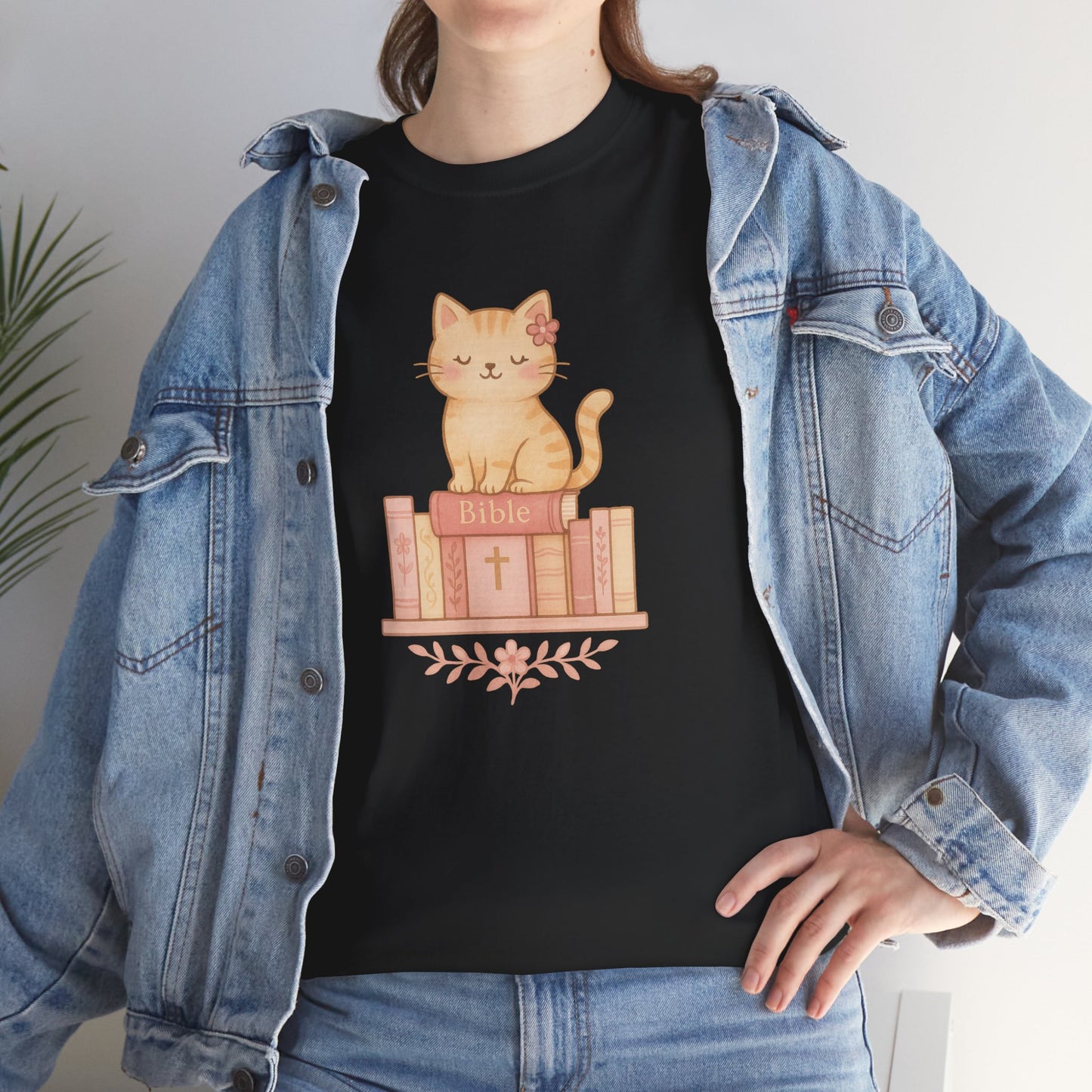 Cute Cat & Bible Lover Tee
