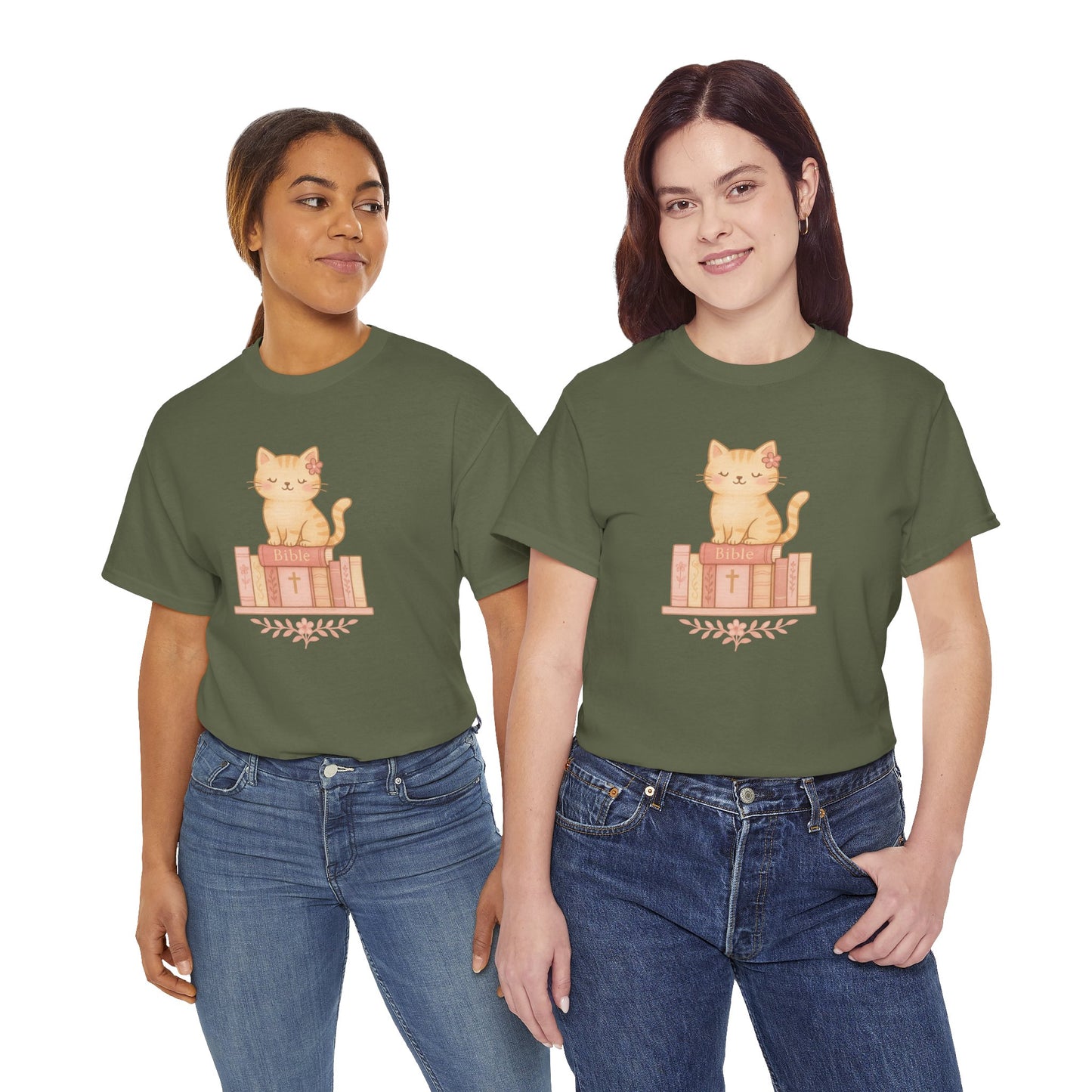 Cute Cat & Bible Lover Tee