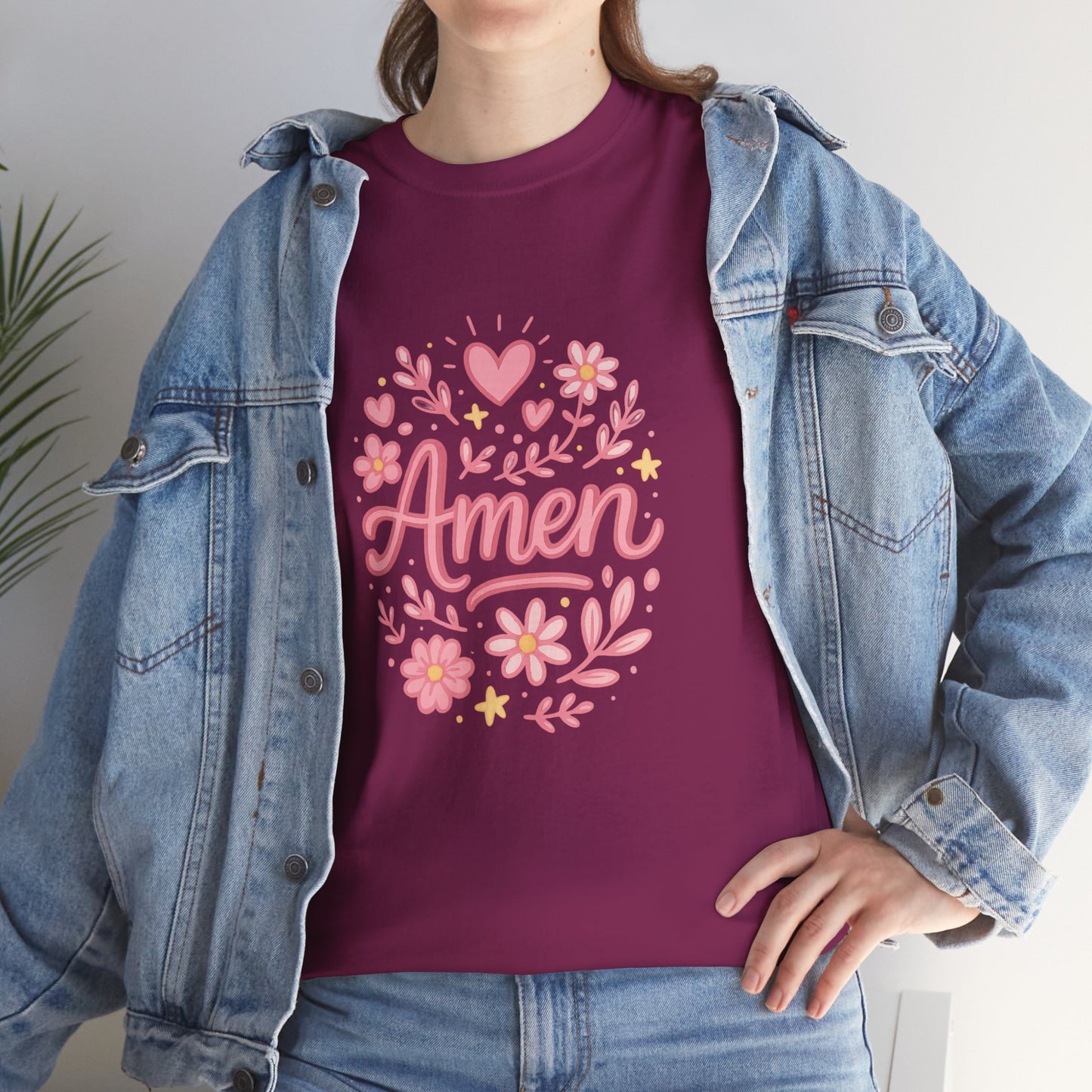 Amen Pink Floral Tee