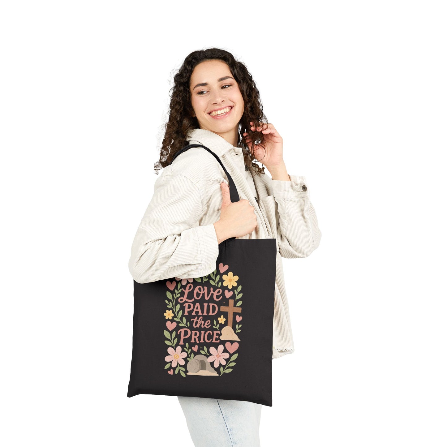Love Paid the Price Cross Tote Bag