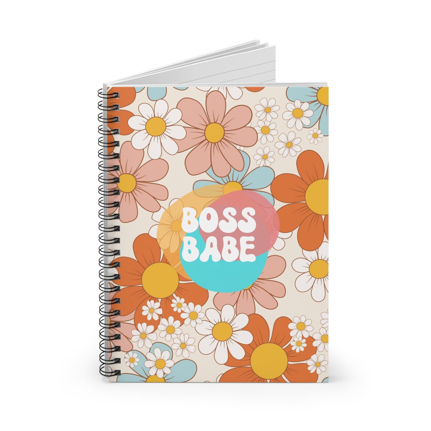 Groovy Boss Babe Spiral Notebook - Ruled Line