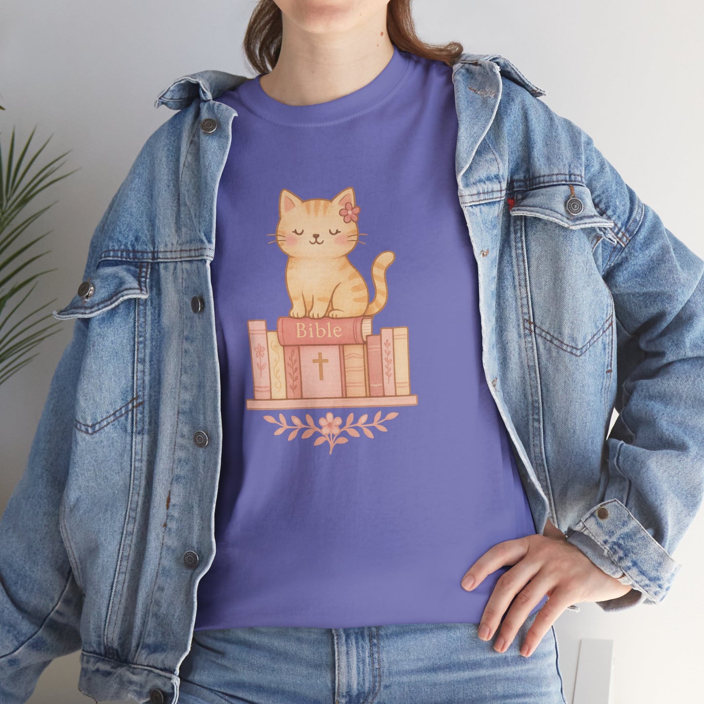Cute Cat & Bible Lover Tee