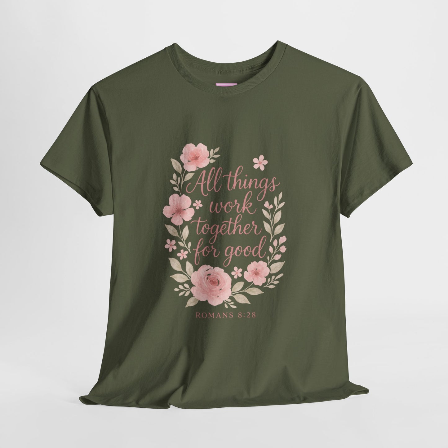 All Things Work Together for Good Floral Tee