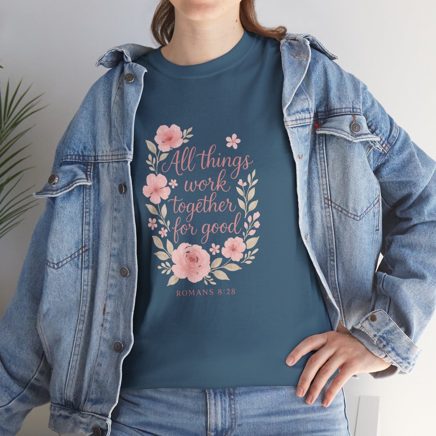 All Things Work Together for Good Floral Tee