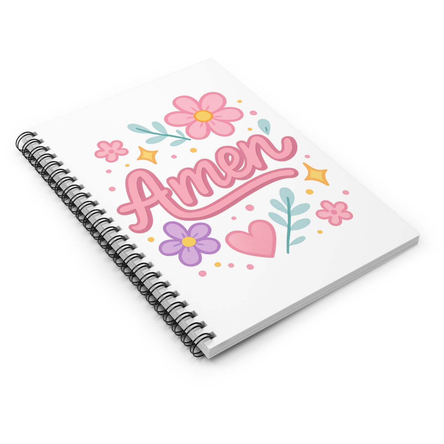 Amen Floral Star Spiral Notebook