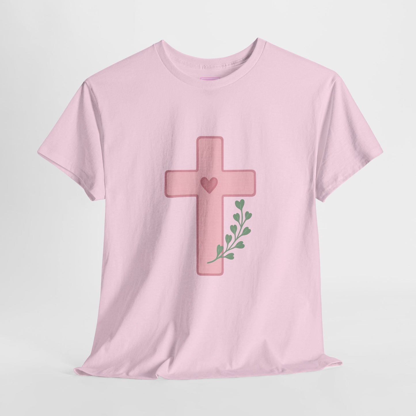 Cross Olive Branch Heart Tee