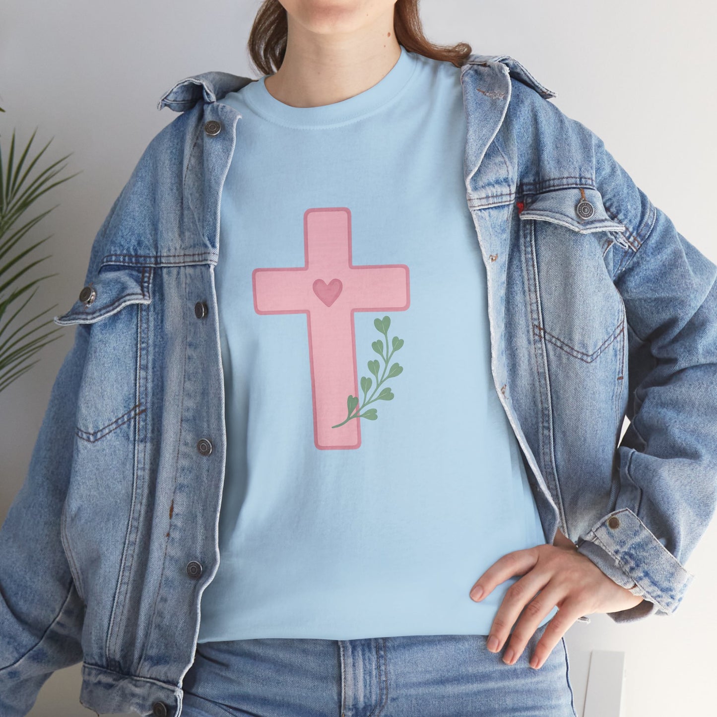 Cross Olive Branch Heart Tee