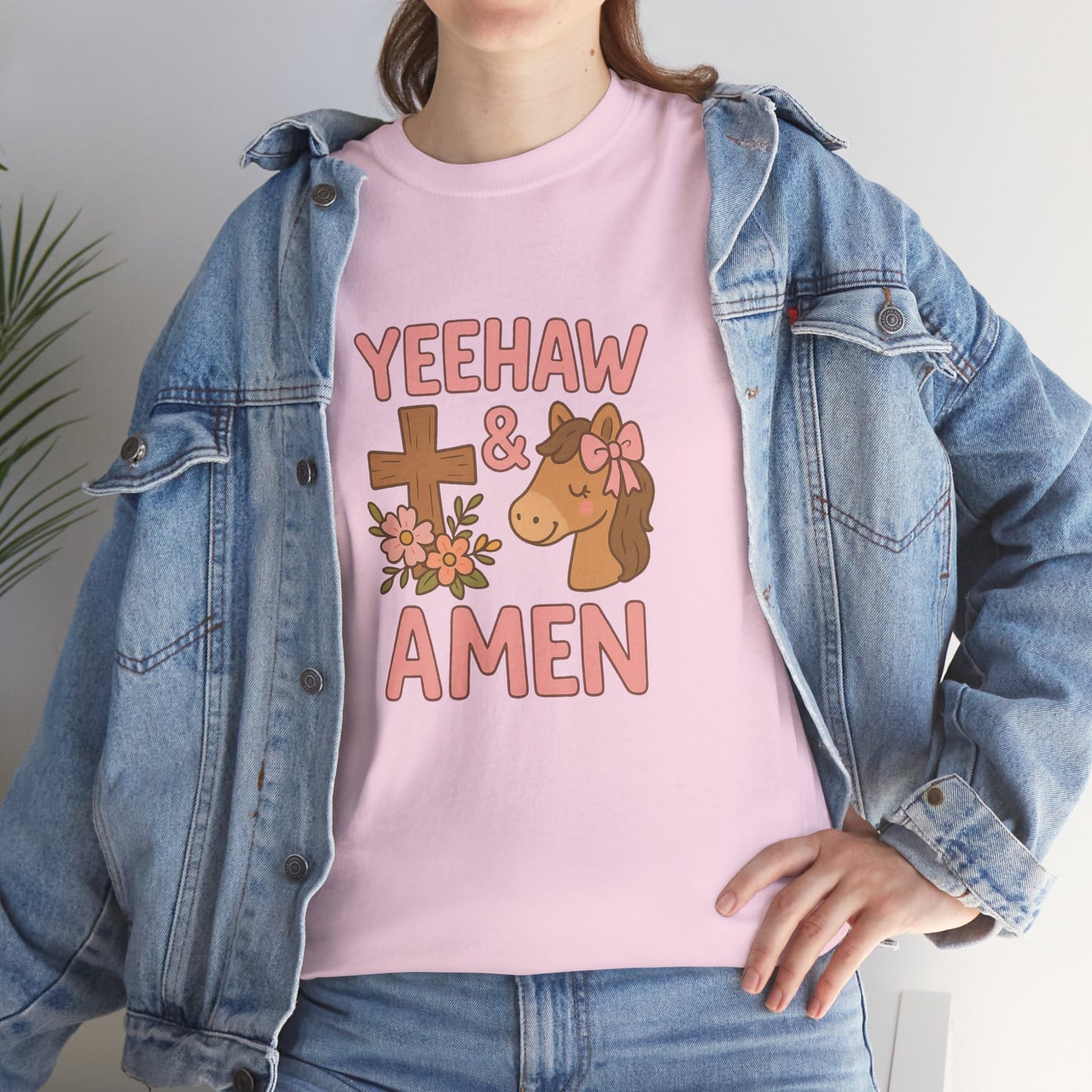 Yeehaw & Amen Horse Cross Tee