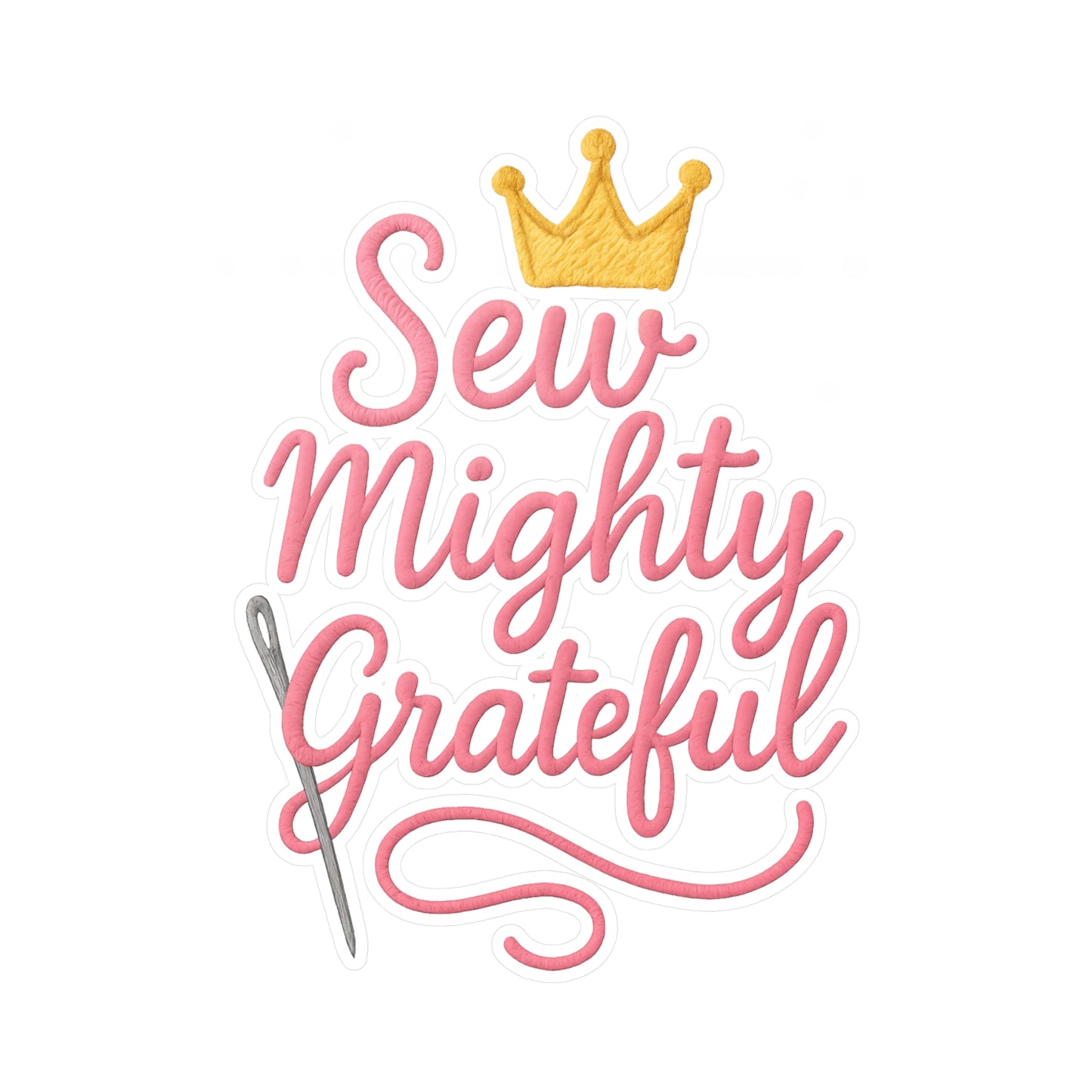 Sew Mighty Grateful 1 Vinyl Decal