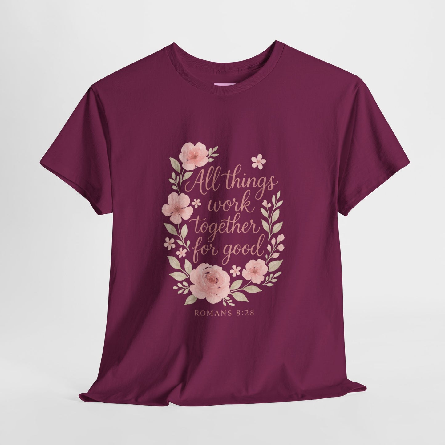 All Things Work Together for Good Floral Tee