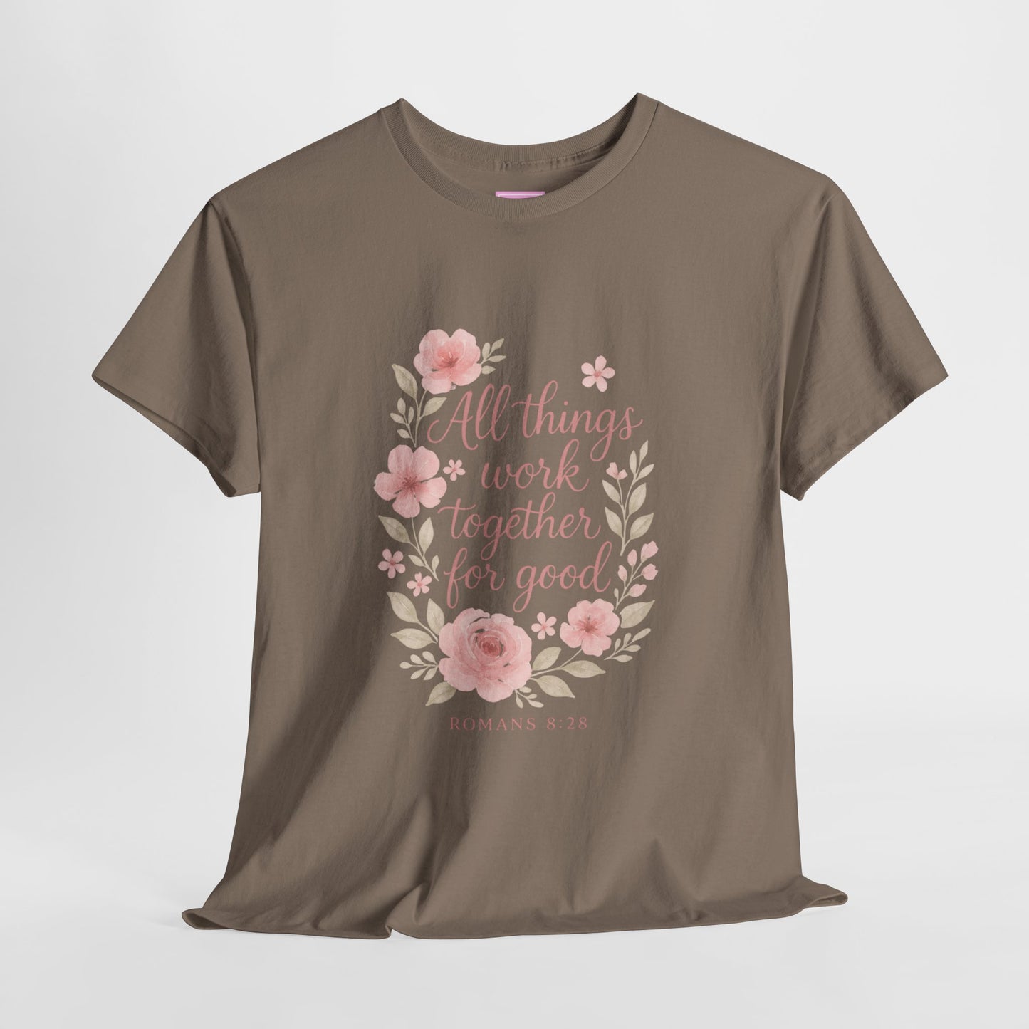 All Things Work Together for Good Floral Tee
